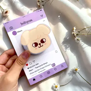Cute Dog Phone Grip: Kawaii Animal PopSocket, Magnetic MagSafe Grip