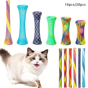 10/20-Piece Interactive Cat Spring Toy Set, Plastic Coiled Springs for Indoor Cats, Engage Play, Colors Randomly Selected