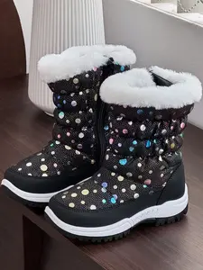 Girls' Snow Boots Outdoor Shoes Fashionable Kids Footwear, Boys Girls Winter Boots, Comfortable and Stylish Shoes Cute Winter Boot