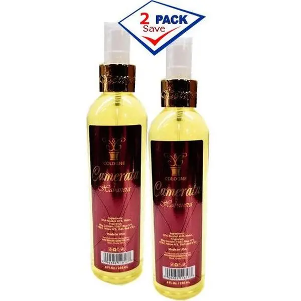 Cuban-Style Cologne Perfume Spray with Camerata Scent - Light Fresh Unisex Body Splash, 8oz Bottles Double Pack for Daily Post-Shave Refresh, All Seasons