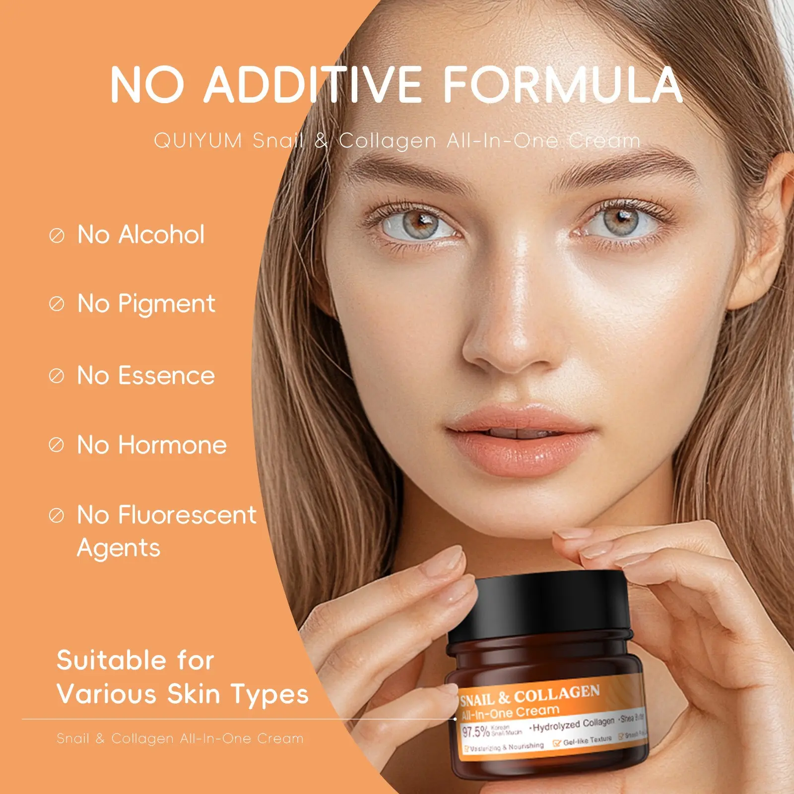 Snail Collagen Cream 50g , Snail Mucin & Collagen Face Moisturizer , Deep Hydrating Moisturizer , Anti-Aging & Skin Repair , Deep Hydration Firming , Lightweight Non-Greasy , Travel Size Skincare Essential
