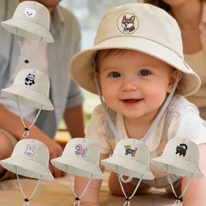 1 Piece Toddler Animal Print Fisherman Hat, Beach Sun Protection Cap, Suitable for Boys and Girls, Outdoor Activities, Infant Daily Wear (0-2 Years)