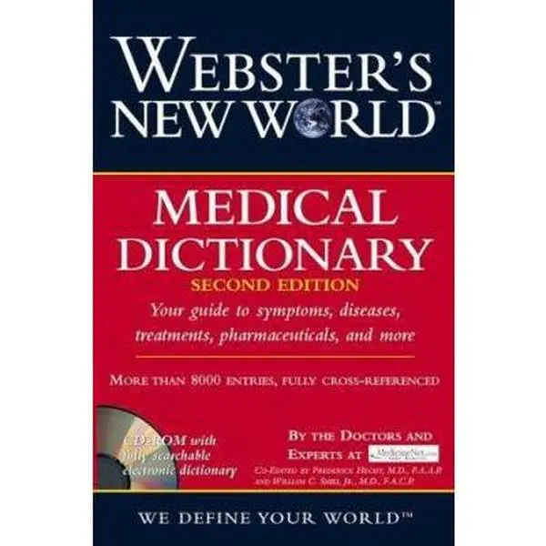 Used Webster's New World Medical Dictionary - English Soft Cover Book, Medicinenet.com Publication, Home Medical Reference with 500 Terms