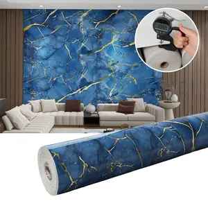 Marble Tile Wall Stickers, Self-Adhesive Waterproof Wallpaper, Anti-Static Xpe Material, Easy Home Installation, Suitable for Kitchen & Bathroom