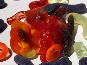 Yummy Overload Sweet Candy Gummy Snack - 5 oz Tajin Flavor - Perfect for Snacking or Sharing - Pure Sweetness Delight