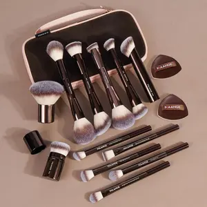 Makeup Tool Set, 15pcs/set Professional Makeup Brush & Air Cushion Puff & Makeup Bag, Makeup Tool for Women & Girls, Cosmetics, Makeup Accessories