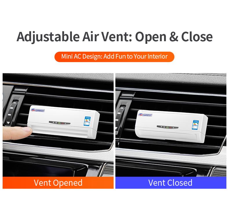 Car perfume air conditioner model, creative ornament, long-lasting fragrance, odor removal, vent outlet, solar-powered car interior aromatherapy