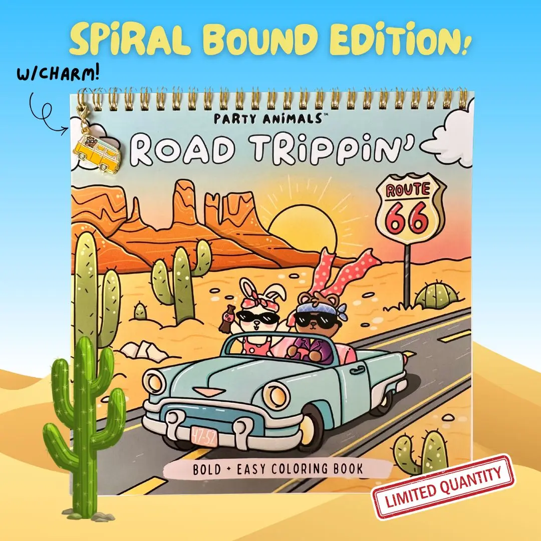 Road Trippin' Coloring Book - Spiral Bound Edition
