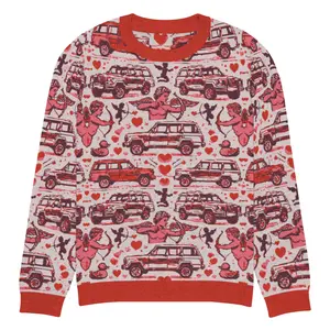 Valentine Jeep Wagoneer Sweater - Vintage SUV Love Knit