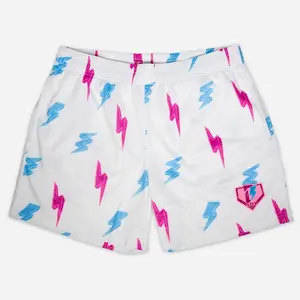 Trendy Baseball Lifestyle 101 Pink & Icecream Drip Mesh Shorts, Unisex Breathable Gym Shorts for Youth & Adults, Lightweight Athletic Shorts with Adjustable Waistband & Side Pockets