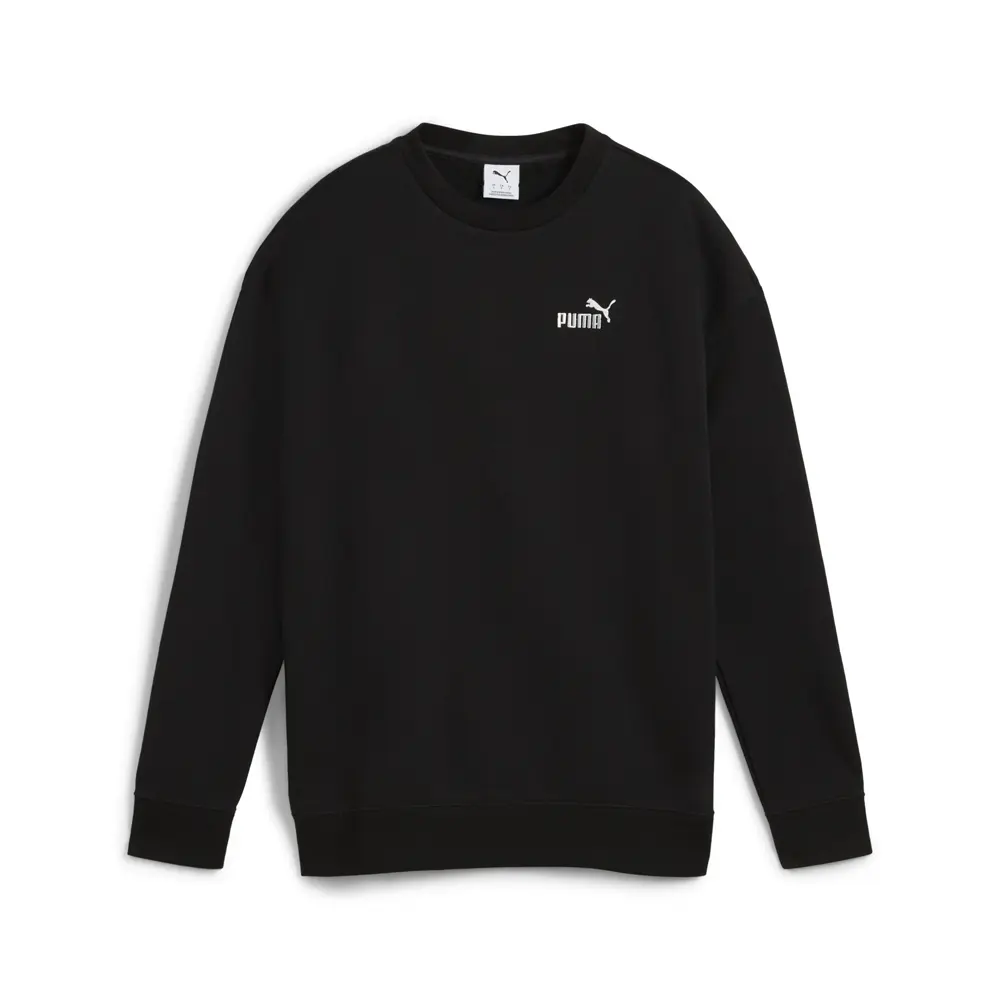 PUMA Womens Essentials Small No. 1 Logo Relaxed Crew Casual Tops Casual - Black