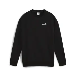 PUMA Womens Essentials Small No. 1 Logo Relaxed Crew Casual Tops Casual - Black
