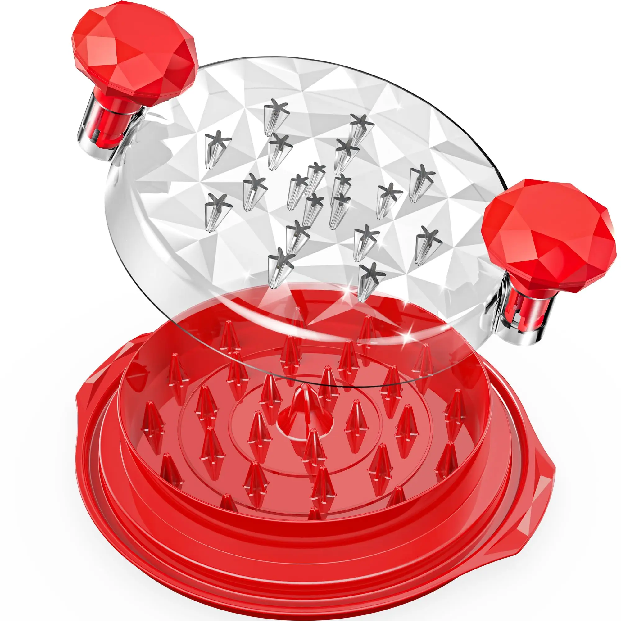 Chicken Shredder with Brush Meat Shredder Ergonomic Handle BPA Free Chicken Shredder Tool Twist Anti-Slip Chicken Shredder Twist Save Time Chicken Shr