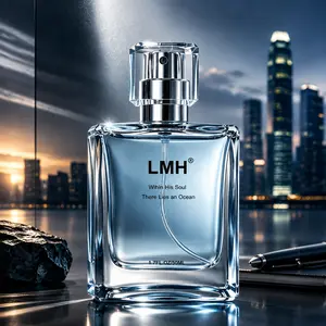 LMH Ocean Scent Men's Long-Lasting Eau de Toilette 50ml A unisex fragrance for everyday wear in an ice-blue, transparent bottle Unisex Ocean-Scented Eau de Toilette