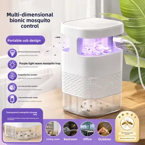 Physical mosquito-attracting and suction mosquito-killing lamp, USB fly-killing and mosquito-repellent device, LED indoor household mosquito-killing device