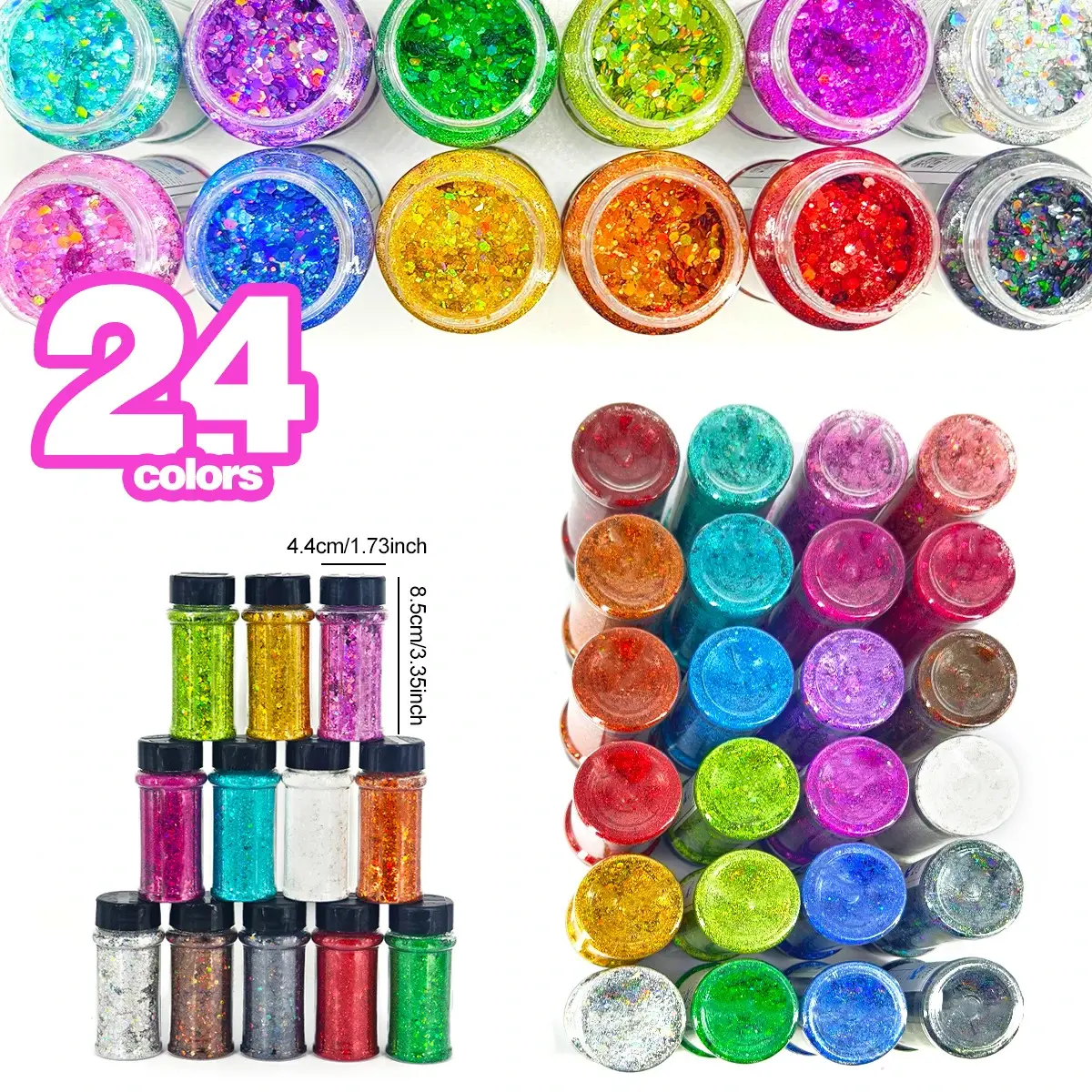 Set1-24 mix colors/Laser Glitter