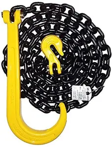 Ancra & S-Line 50378-10-10 0.375 in. x 10 ft. Chain Assembly with Grade-80 J-Hook & Clevis