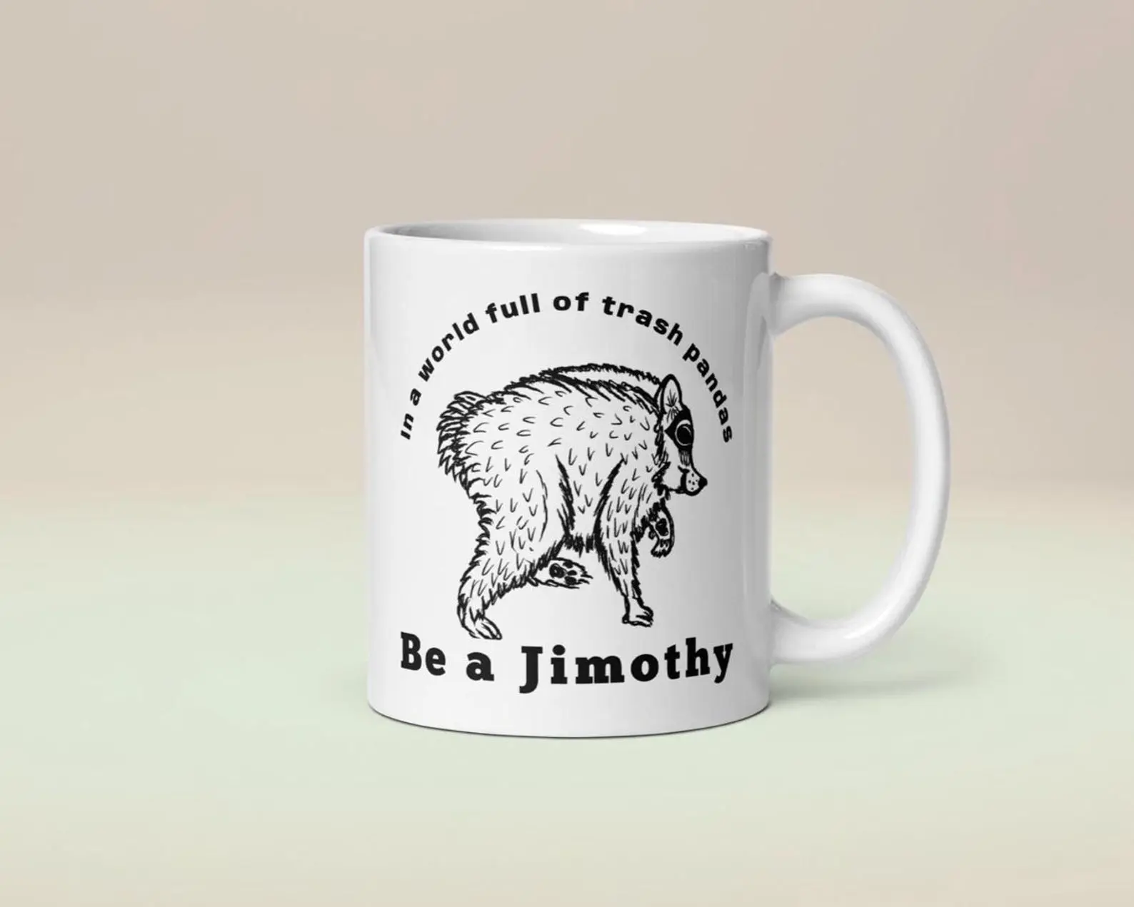 Jimothy Raccoon  Jimothy  Mug, The Viral Seattle Cryptid, 11oz Ceramic coffee mug - scs18596