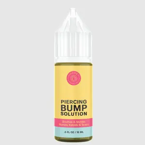 BASE LABORATORIES Piercing Bump Solution & Keloid Bump Removal | Soothing Piercing Aftercare for Piercing Bumps & Keloid Scar Removal | Ear & Nose Keloid Bumps Piercing Aftercare Solution Oil | 0.5 oz