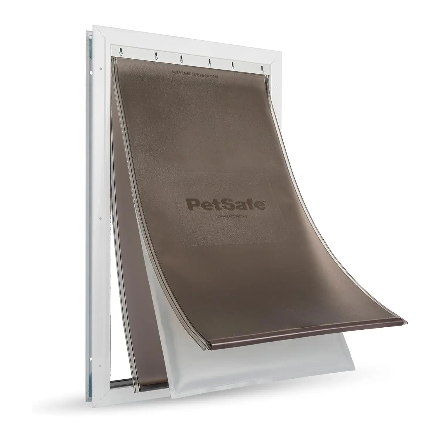 PetSafe - ZPA19-16855 Extreme Weather Aluminum Pet Door - Extra Large | Weatherproof Pet Door with Heavy-Duty Aluminum Frame, Energy-Saving Triple Flap, Magnetic Seal - Fits Pets up to 220 lbs -Easy Install in Wood, PVC, or Metal Doors