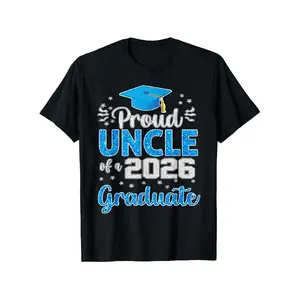 Plus Size, Proud Uncle of the Class of 2026 Graduate T-Shirt, Style 2, Unisex - Spring, Valentine's Day, St. Patrick's Day, Graduation Season, Easter Gift for Dad, Mom, Parents, Friends, Family and Colleagues