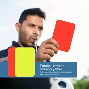 Pack of 2/4/6 Red and Yellow Cards for Soccer Matches Referee Tools Football Referee Tools Training Equipment