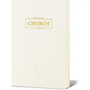 Church Notes Journal, Sermon Notes Christian Notebook, Linen  Study Journal, Prayer Journals, Blank Notebook to Writing Key Points and Notes, Christian Gifts for Women Men, Beige
