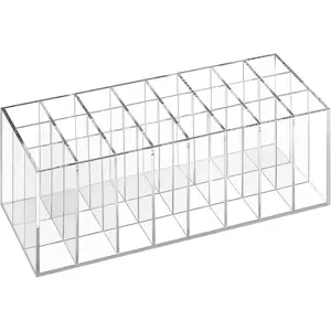 Lipstick Organizer 24 Slot Lipstick Holder Display Rack Small Clear Plastic Compact Lip Gloss Perfume Sample Mascara Holder