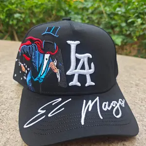Dandy Hats Los Angeles Premium Black Cap – 31 Hats x El Mago Red Edition Snapback Baseball Cap– Limited Edition Streetwear Snapback Embroidered Hat, Adjustable Casual Street Cap