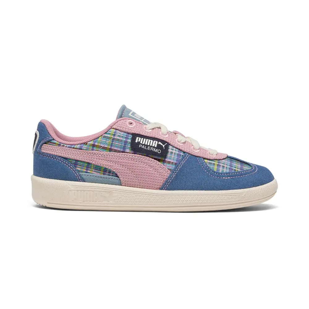PUMA Womens Palermo Plaid Lace Up Sneakers Shoes Casual - Pink