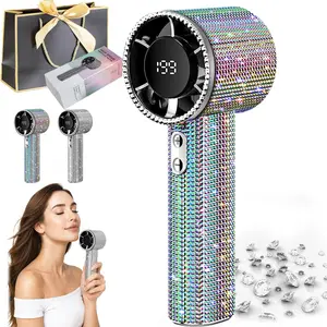 Portable Handheld Fan, High-Speed Air, 18h Cooling Time, 5 Wind Speeds, 5000mah Rechargeable, USB Handheld Fan, Mini Pocket Design, Travel Concert Camping Makeup Personal Fan, Strong Airflow Fan, Portable Multifunctional Fan