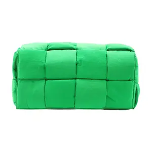 Pre-owned Bottega Veneta Nylon Crossbody Bags Padded Tech Cassette Crossbody Bag In Green