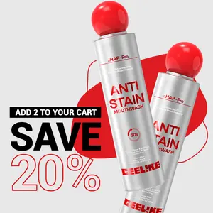 CEELIKE Stain Whitening Mouthwash, Brightens Teeth, Freshens Breath with Essential Oils, 237ml