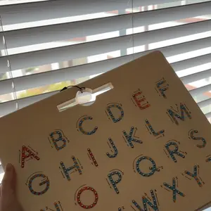 JoyCat Double Sided Magnetic Letters Board, 2 in 1 Alphabet Magnets Tracing Board, ABC Letter Uppercase & Lowercase Practicing Toys, Learning Tools