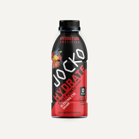 Jocko Fuel Hydrate Electrolyte Beverage, 16oz Cans (12-Pack)– Pick Your Flavor: Fruit Punch, Island Orange, Blue Raspberry, or Lemon-Lime Sport Energy