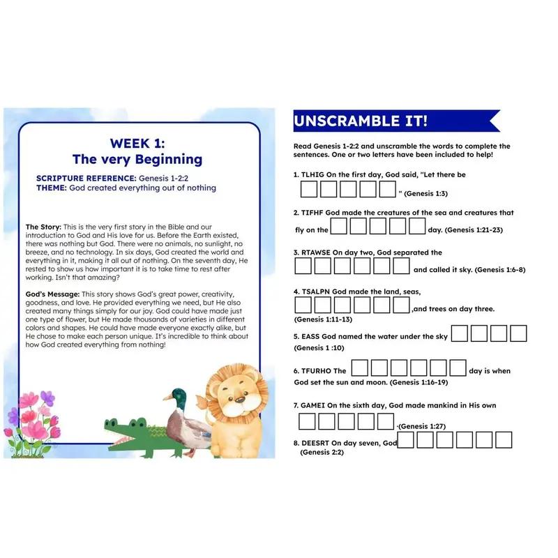 Children’s Bible Study Workbook: Interactive Lessons, Activities, Quizzes & Questions to Grow & Deepen Your Child’s Faith | Spiral Bound Notebook