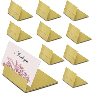 Table Number Holders, 10 count Metal Place Card Holders, Table Number Stands Name Card Stands, Picture Holder for Price Tags, Ideal for Weddings, Anniversaries, Parties, Office