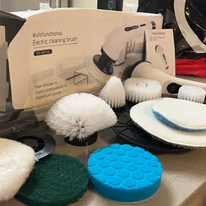 Product Review of Electric Spin Scrubber for Summer Gift, Handheld Shower Scrubber, Spinning Scrub Brush with Comfortable Adjustable Handle, Bathroom Scrubber, 360° Cordless Household Cleaning Brush for Windows, Electric Spin Scrubbers, Cleaner, Portable, Durable from ‧**☾ N**s ☽**͙
