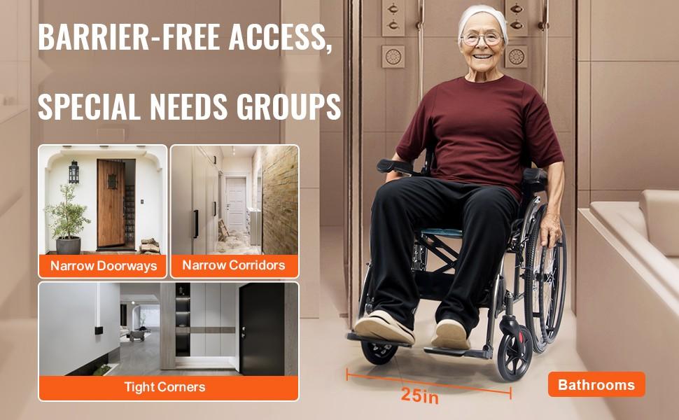 Wheelchair Aluminum Alloy Frame Ultra Lightweight 18-Inch Wide Seat With 250-Pound Weight Capacity, Durable Portable Mobility Aid For Seniors And Adults, Smooth Maneuverability, Comfortable All-Day Use