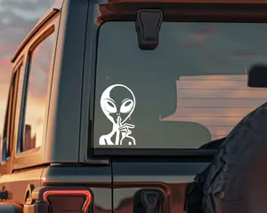 Alien Shush Premium Vinyl Decal car stickers High Quality