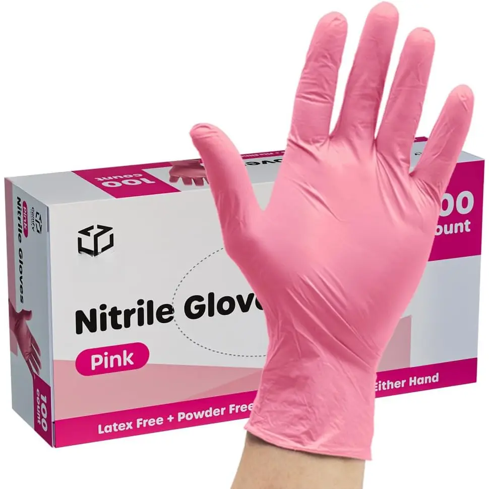 100 Count Disposable Hand Cleaning Gloves - Synthetic, Unisex, Non-Sterile, Powder-Free, Latex-Free, Durable Non-Medical Home Care Supplies Great for Home Cleaning Days