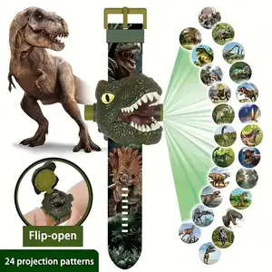 Whimsical Dinosaur Learning Watch for Toddlers, Interactive Projection To with Silent Time Teaching, Adjustable Soft Strap, Children's Day Gift,