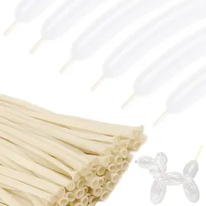260 Clear Long Balloons for Balloon Arch 100Pcs Skinny Stretchy Balloons for Animal Making Twisting Attaching & Tying