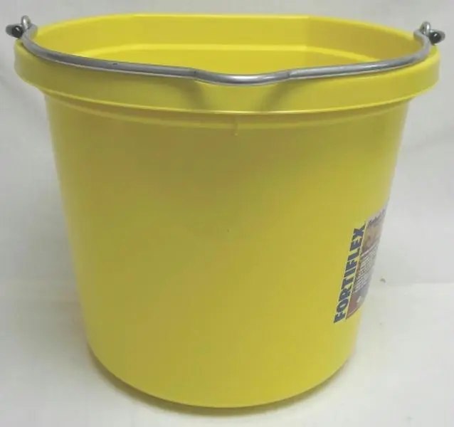 Fortex Industries Inc Flatback Bucket- Mellow Yellow 20 Quart - FB-120 MELLOW