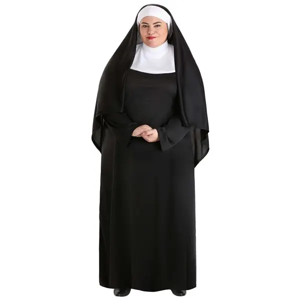 Plus Size Traditional Nun Costume for Women