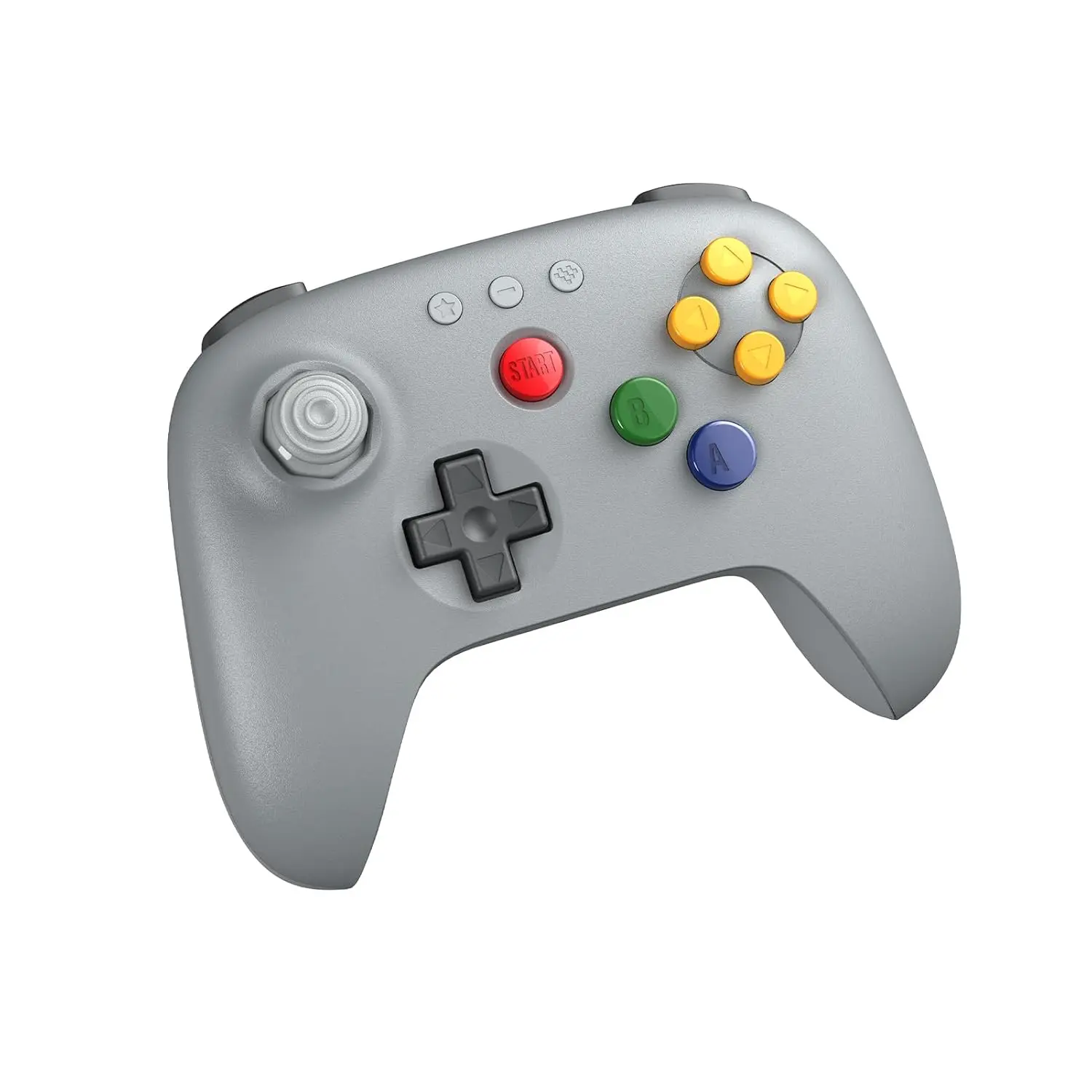 8Bitdo 64 Bluetooth Controller for Analogue 3D, Switch, Switch 2, Windows, and Android (Grey)