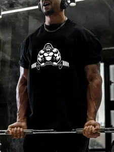 Men's Casual Cartoon Print Short Sleeve T-Shirt, Comfortable Daily Wear, Loose-Fitting Fashion Top, All-Season Essential