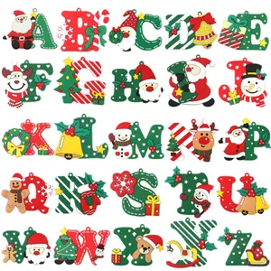 Popular 26 alphabet Christmas decorations, Christmas tree small pendant pendant pvc soft glue party