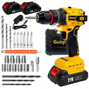 21V Brushless Cordless Drill & Screwdriver (with LED Light) — High-Torque Rechargeable Power Tool; Ideal for Both Home and Professional Use, Makes an Excellent Gift.