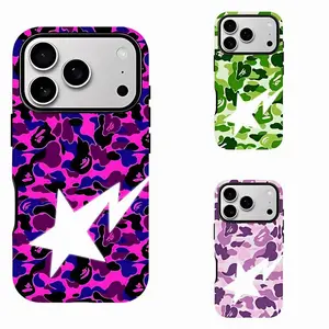 BAPE Camouflage Lightning Star Phone Case Compatible with iPhone 11, 12, 13, 14, 15, 16, 17 & more – check our available sizes